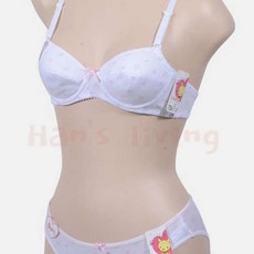 한스리빙 주니어 3단계 풀컵 브라팬티세트 여자아이브라