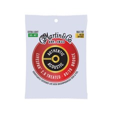 Martin Authentic Acoustic Guitar Strings Lifespan 2.0 Treated 80/20 Bronze, N/A
