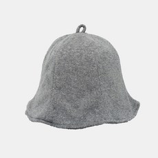 일본사우나모자 사우나 캡 스팀 샤워 헤어캡 타월, 짙은 회색 2