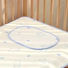 [아기 땀띠 태열 방지] 리에또 냉감 쿨 아기 베개 패드 논슬립 방수 땀패드, 쿨베베