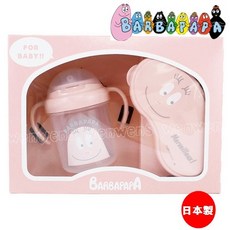 【Wenwens】日本正版 泡泡先生 嬰兒 離乳 食器 便當盒 禮盒 附湯匙 學習杯 吸管杯 外出 便攜 兒童 餐具, 1個, (現貨不用等)