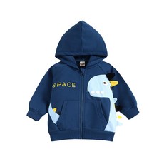 【JAR嚴選】兒童純棉拉鍊恐龍外套 男童女童春秋薄外套 連帽休閒防風卡通造型