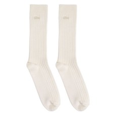 라코스테 로고 자수 골지 양말