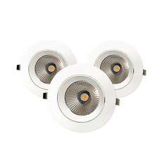 라인조명 LED 에코 COB 집중형 3인치 다운라이트 9w, 3개, 전구색