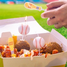 귀여운 예쁜 생일 초 파티 케이크초 야구 홈런왕 (캔들3+토퍼2 세트)