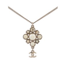 샤넬 중고 2010 CC 마크 라인스톤 네크리스