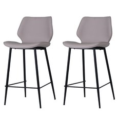 제노의자2P 고정 바체어 카페 업소용 인테리어의자, 2개, 베이지