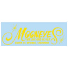 MOONEYES DM189 LOGO DIE CUT STICKER 防水 貼紙 車貼 安全帽貼 (二色) 化學原宿, 黃色