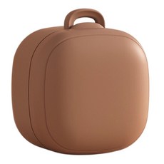 奶嘴收納盒 嬰幼兒矽膠奶嘴盒 便攜安撫奶嘴盒 固齒器收納盒 奶嘴防掉鏈盒, 咖啡, 1個