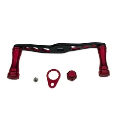 LINNHUE-신제품 베이트캐스팅 릴 핸들 교체 알루미늄 합금 로커 베이트캐스팅 릴용 강력하고 내구성이 강한 싱글 릴 핸들, Carbon Red Double, 규격 없음