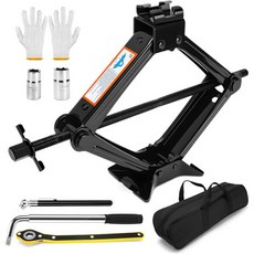 자동차용 잭 키트 가위 3톤6600파운드 휴대용 자동차 휠 렌치 및 SUV RV용 타이어 교체 포함, 자동차 잭 키트 가위 차량용 3톤6600파운드 휴대용