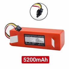 BRR-2P4S-5200S 로봇 진공 청소기 배터리 교체 샤오미 Roborock S55 S60 용 액세서리, [01] 5200
