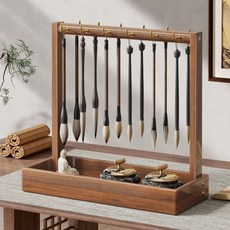 서예 붓걸이 원목 붓 홀더 거치대 건조대 스탠드 선반 동양화 붓꽂이 정리대, 1개, H902
