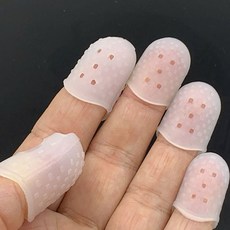 골무 실리콘 손가락 손가락캡 재봉 작업 손보호 바느질, GT 3. 투명 4호, 1개