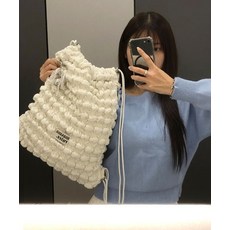 [매장정품] 마스마룰즈 MASMARULEZ Quilting gym sack string bag _ Ivory 5014931851