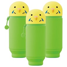 푸니라보 스마트핏 스탠드 펜케이스 빅사이즈, 앵무새, 3개