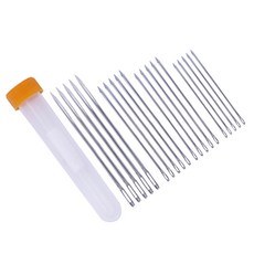 20 PCS 원사 구두 수리 바늘 큰 눈 구슬 바늘 크로스 바늘 자수 바늘 스레드 바늘 공예 바늘, 그림 1, XXL
