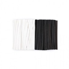 Kimspp 흑백 종이빵끈(10cm) 약1000개 봉지포장끈 무지종이끈 페이퍼타이 크라프트 종이철심끈, 1개, 화이트[C1000]