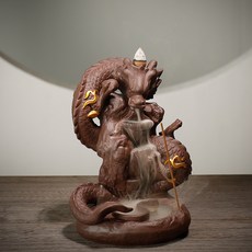 大號紫砂龍煙倒流香爐茶道擺件創意香爐龍家居擺件香道原創, 飛龍在天