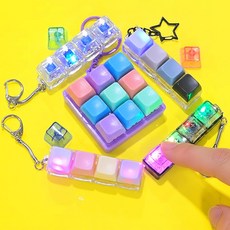 스트레스 제로 LED 불빛 키캡 피젯 토이 키보드 딸깍이, 딸깍이02, 1개