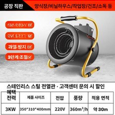비닐하우스 온풍기 라디에이터 보온 주차장 히터 컨테이너, 강화 버전 3kW 220V B, 기본 모델명/품번