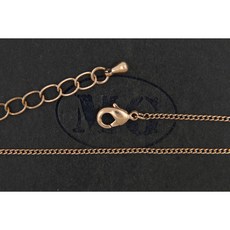 沐錦 飾品材料DIY 135SF 台灣生產韓版項鍊 銅龍蝦扣延長鏈, 1個, 40CM, 離子玫金