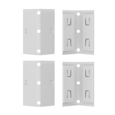스피드랙 기둥연결브라켓 부속 4P세트, 화이트