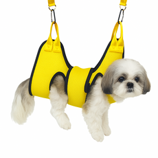 바람펫 강아지 고양이 해먹 미용 거치대 S, 옐로우, 1개