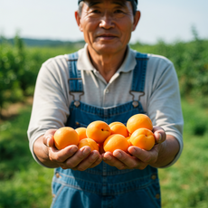 [국산 노지살구] 새콤달콤 껍질째 아삭하게 즐기는 자연 그대로의 생과 청 잼용 활용도 높은 여름 과일, 1개, 중소과 3kg (102과내외)
