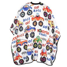 ECLATIS FaHaner 아동용 헤어컷 케이프 간편 방수 이발소 망토 만화 트럭 276830