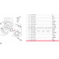 YAMAHA 山葉原廠平墊圈 料號 90201-17255, 1個
