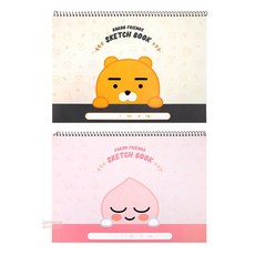 카카오프렌즈 캐릭터 스케치북 5p세트(빼꼼) 638607, 라이언