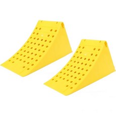 휠 초크 세트 내구성 ABS 2개 날씨 방지 미끄럼 후면 손잡이 향상된 안전성 강한 그립 RV 여행용 트레일러 캠퍼밴에 이상적, 휠 초크 세트 내구성 ABS 2개 날씨 방지 미끄럼 후