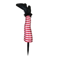 할로윈 사악한 마녀 다리 소품 거꾸로 된 마법사 발, 빨간색