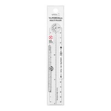 미도리 멀티 접이식 자 30cm, 1개, 투명