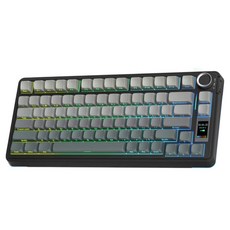 AULA S75 프로 RGB 80키 3모드 유무선 커스텀 기계식 키보드, 제조사축, 세이야축, 그라디언트 그레이