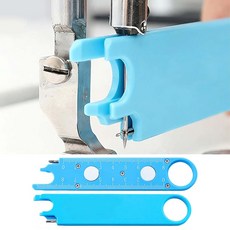 루이 내구성 실 꿰는 공구 확대경 + 눈금자 정밀 가이드 자석 수납 공방/가정/재봉틀, 푸른 색, 1개