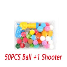 고양이 공 애완 동물 강아지를위한 대화 형 발사 훈련 강아지 새끼 크리 에이 티브 미니 슈팅 게임 스트레치 플러시, 50PCS
