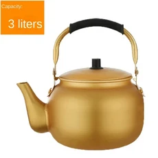 0.75-4L 대용량 여행용 조리기구 가정용 물 주전자 티포트 금색 알루미늄, 05 3L