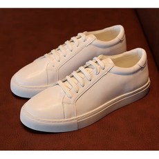 【Gshop.】秋季男鞋透氣真皮小白鞋，黑白/黑/白配色，平底百搭休閒板鞋