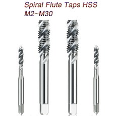 법 HSS 나선형 플루트 나사 스레딩 탭 드릴 세트 금속 M2 M2.5 M3 M4 M5 M6 M8 M10 M12 M14 M16 M20 M24 M30, [03] M3 X 0.5, [01] 1 pcs, 03 M3 X 0.5_01 1 pcs