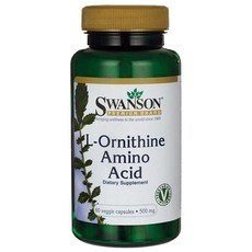 Swanson 斯旺森 左旋鳥胺酸素食膠囊 500mg, 60顆, 1罐