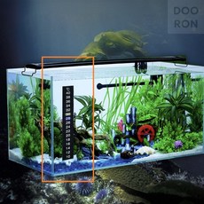 두론샵 부착형 어항 온도계 스티커 수조온도계 스티커형 색깔온도계, 1개