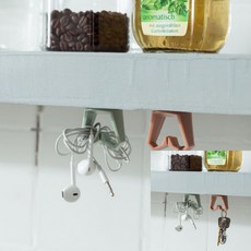 주방 다용도 찬장 걸이 고리 싱크대천정고리 주방걸이, 1찬장걸이-핑크