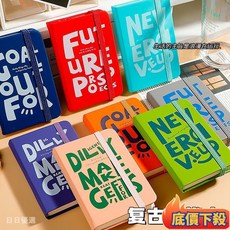 A7手掌大小筆記本 初高中英語單詞本 隨身記事本 ins風高顏值小本子, 2本[紅+藍綠]送口袋筆1支,A7美式口袋本[96張/本], 1個