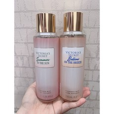 維多利亞的秘密 貝里尼微風身體噴霧，清新香氛，隨時散發迷人魅力, 1個, 冰島芙蓉香味 橘色瓶,250ml