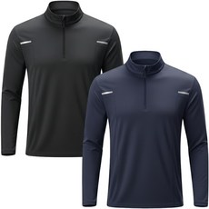 남성 사계절 편안한 등산복 작업복 티셔츠 2종