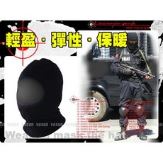 SNOW TRAVEL保暖防風防潑套頭帽 Polartec 搶劫帽 蒙面帽 魔鬼帽 面罩 滑雪帽 頭套_AR-15, 1個, 黑色