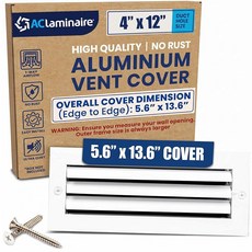 25.4x15.2cm10x6인치덕트오프닝알루미늄3방향공기흐름벤트-벽또는천장용HVAC벤트커버-멀티셔터댐퍼가있는조용한HVAC벽레지스터-조절가능한곡선블레이드-타이트한핏을위한플라스틱씰