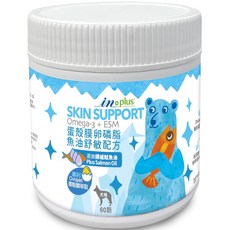 in plus SKIN SUPPORT 魚油舒敏配方 犬用 60顆, 1個, 魚油舒敏